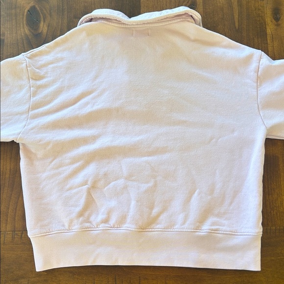 Anthropologie Sundry Women's Light Pink Quarter-Zip Sweatshirt - Picture 2 of 3